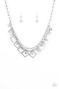 Paparazzi ~ GEO Down In History ~ Silver Necklace Set
