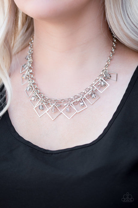 Paparazzi ~ GEO Down In History ~ Silver Necklace Set