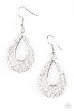 Load image into Gallery viewer, Paparazzi ~ GLAM About Town ~ White Earrings