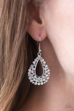 Load image into Gallery viewer, Paparazzi ~ GLAM About Town ~ White Earrings