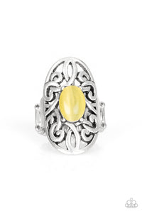 Paparazzi - GLEAM Big - Yellow Ring