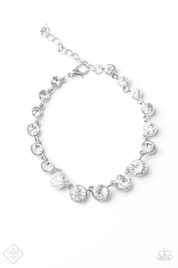 Paparazzi ~ GLOW All Out ~ White Bracelet (Fashion Fix Exclusive)