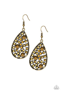 Paparazzi ~ GLOW With The Flow ~ Brass Earrings