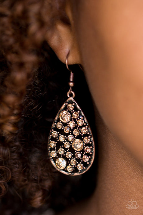 Paparazzi ~ GLOW With The Flow ~ Copper Earrings