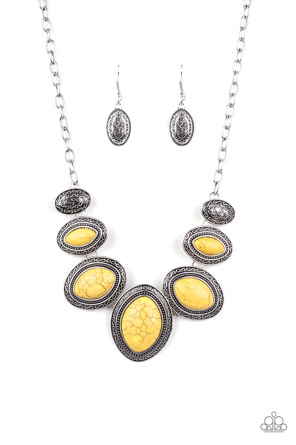 Paparazzi ~ Sierra Serenity ~ Yellow Necklace Set