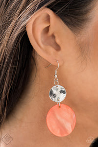 Paparazzi ~ Opulently Oasis ~ Orange Earrings (Fashion Fix Exclusive)