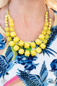 Paparazzi ~ Glimpses of Malibu ~ Fashion Fix Complete Trend Blend ~ Yellow Necklace Set