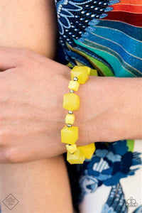 Paparazzi ~ Glimpses of Malibu ~ Fashion Fix Complete Trend Blend ~ Yellow Necklace Set