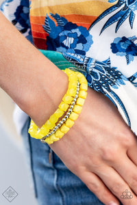 Paparazzi ~ Glimpses of Malibu ~ Fashion Fix Complete Trend Blend ~ Yellow Necklace Set