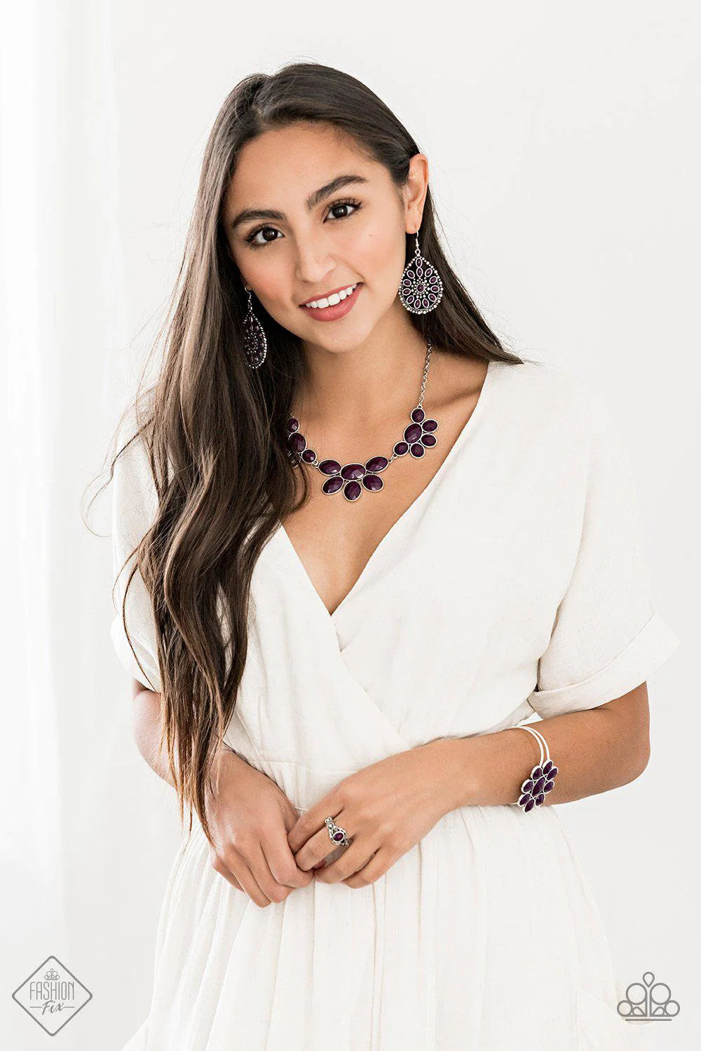 Paparazzi ~ Glimpses of Malibu ~ Fashion Fix Complete Trend Blend ~ Purple Necklace Set