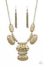 Load image into Gallery viewer, Paparazzi ~ Gallery Relic ~ Brass Necklace  Set