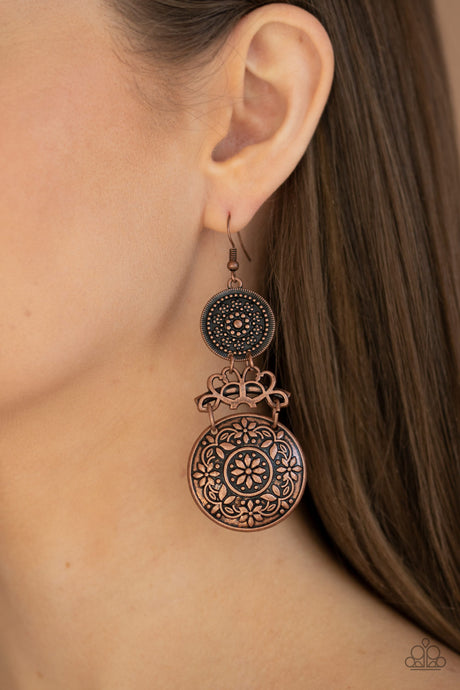 Paparazzi ~ Garden Adventure ~ Copper Earrings