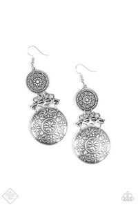 Paparazzi ~ Garden Adventure ~ Silver Earrings (Fashion Fix Exclusive)