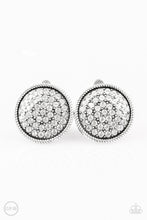 Load image into Gallery viewer, Paparazzi - Gatsby, Who? - White Rhinestone Clip-On Earrings