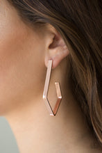 Load image into Gallery viewer, Paparazzi ~ Geo Grand ~ Copper Hoop Earrings