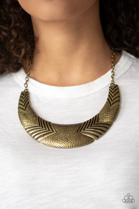 Paparazzi ~ Geographic Goddess ~ Brass Necklace Set