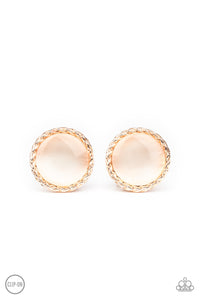 Paparazzi - Get Up and Glow - Rose Gold Clip-On Earrings - Klassy Jewelz Boutique