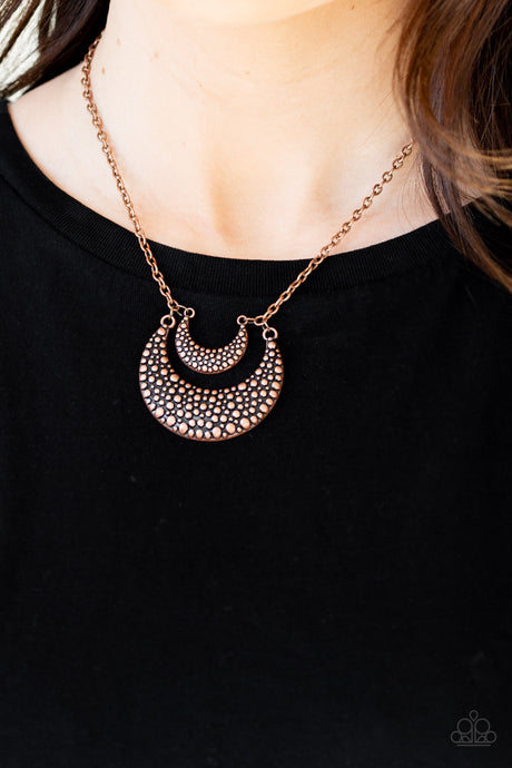 Paparazzi ~ Get Well MOON ~ Copper Necklace Set