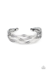 Paparazzi ~ Get Your Wires Crossed ~ Silver Cuff Bracelet