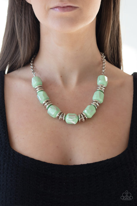 Paparazzi ~ Girl Grit ~ Green Necklace Set