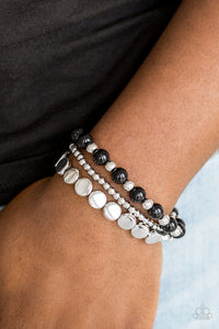 Paparazzi ~ Girly Girl Glamour ~ Black Bracelet