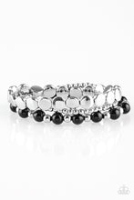 Load image into Gallery viewer, Paparazzi ~ Girly Girl Glamour ~ Black Bracelet
