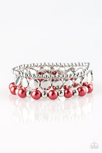 Paparazzi ~ Girly Girl Glamour ~ Red Bracelet