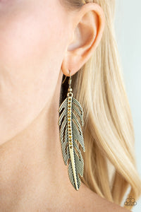 Paparazzi ~ Give Me A ROOST ~ Brass Earrings