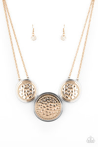 Paparazzi ~ Gladiator Glam ~ Gold  Necklace Set