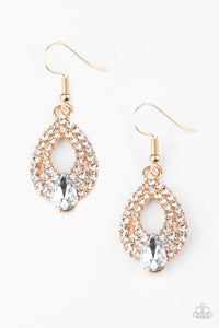 Paparazzi ~ Glam Crush ~ Gold Earrings