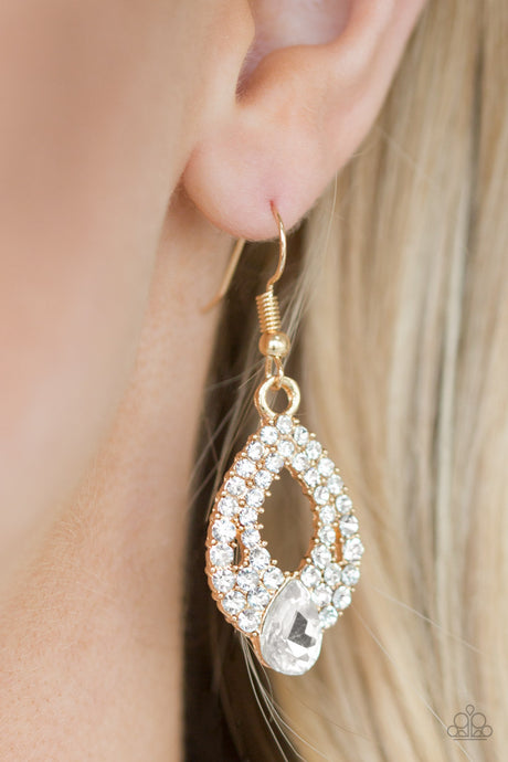 Paparazzi ~ Glam Crush ~ Gold Earrings