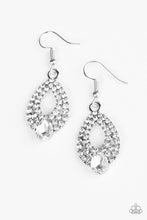 Load image into Gallery viewer, Paparazzi ~ Glam Crush ~ White Earrings