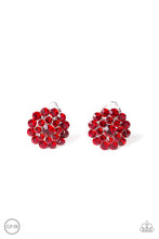 Load image into Gallery viewer, Paparazzi ~ Glammed Out ~ Red  Rhinestone Clip-On Earrings