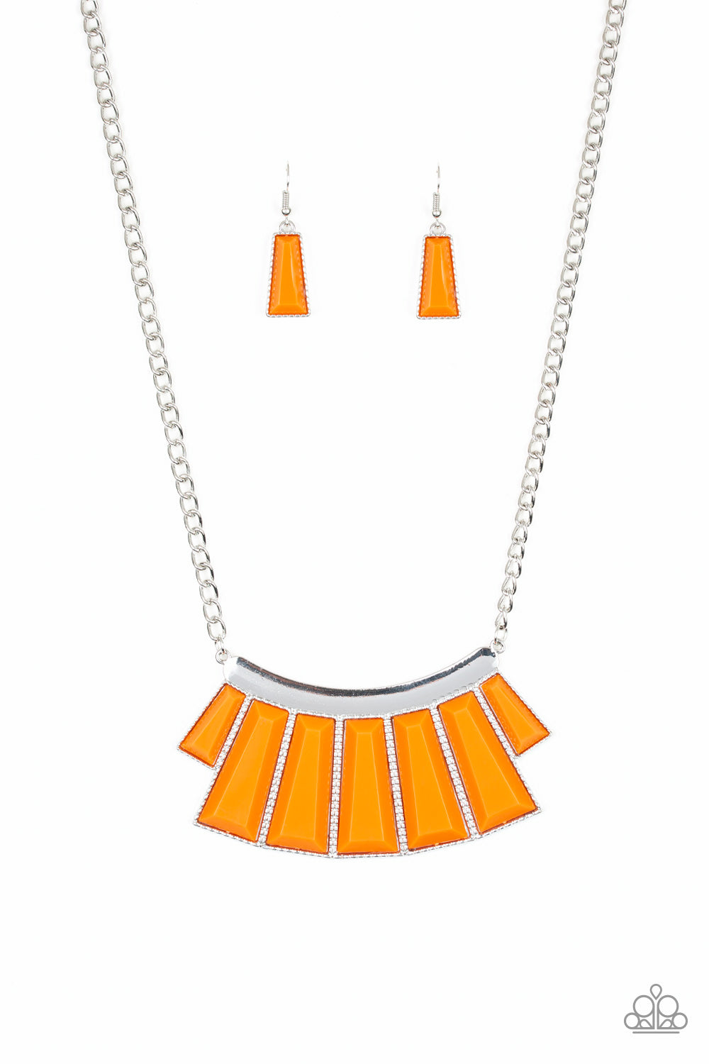 Paparazzi - Glamour Goddess - Orange Necklace Set