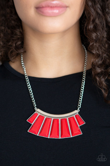 Paparazzi ~ Glamour Goddess ~ Red Necklace Set