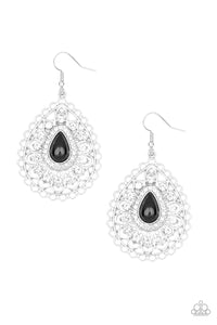 Paparazzi ~ Glamour Grandeur ~ Black Earrings