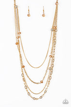 Load image into Gallery viewer, Paparazzi ~ Glamour Grotto ~ Gold Necklace Set