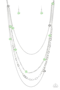 Paparazzi ~ Glamour Grotto ~ Green Necklace Set
