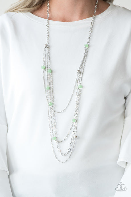Paparazzi ~ Glamour Grotto ~ Green Necklace Set