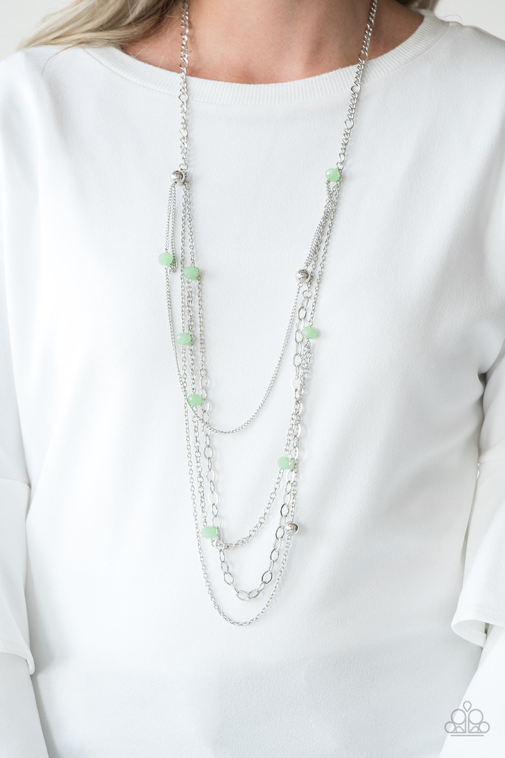 Paparazzi ~ Glamour Grotto ~ Green Necklace Set