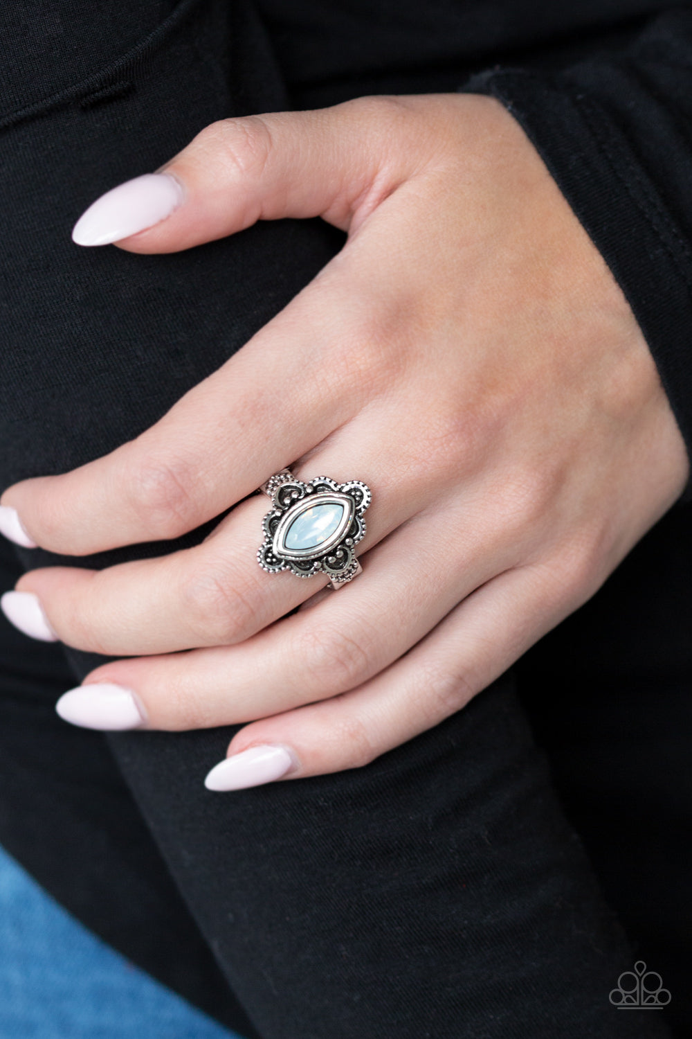 Paparazzi - Glass Half-COLORFUL - White Ring