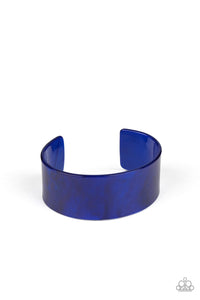 Paparazzi ~ Glaze Over ~ Blue Acrylic Cuff Bracelet