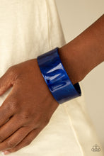 Load image into Gallery viewer, Paparazzi ~ Glaze Over ~ Blue Acrylic Cuff Bracelet