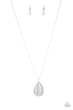 Load image into Gallery viewer, Paparazzi ~ Gleaming Gardens ~ White  Cat&#39;s Eye Stone Necklace Set