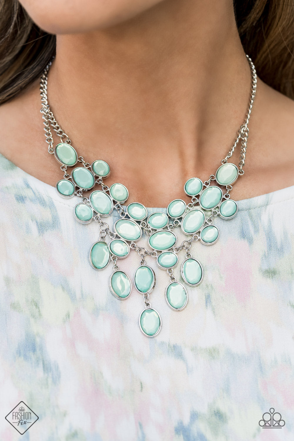 Paparazzi ~ Serene Gleam ~ Blue Necklace Set (Fashion Fix Exclusive)