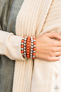 Paparazzi ~ Glimpses of Malibu ~ Fashion Fix Complete Trend Blend ~ Orange Necklace Set