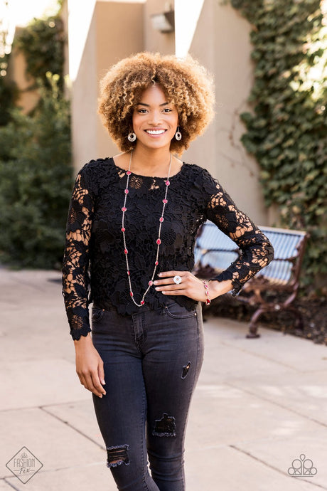 Paparazzi ~ Glimpses of Malibu ~ Fashion Fix Complete Trend Blend ~ Red Necklace Set