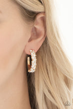 Load image into Gallery viewer, Paparazzi ~ Glitter Galaxy ~ Gold Hoop Earrings