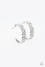 Load image into Gallery viewer, Paparazzi ~ Glitter Galaxy ~ White Hoop Earrings