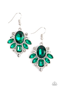 Paparazzi ~ Glitzy Go-Getter ~ Green Earrings